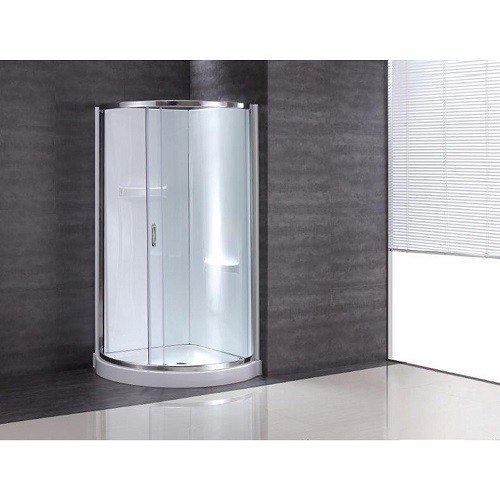 Ove Decors 15SKA-B14311-001AC Breeze 31 Inch Shower Kit Glass Panel with Base and Walls