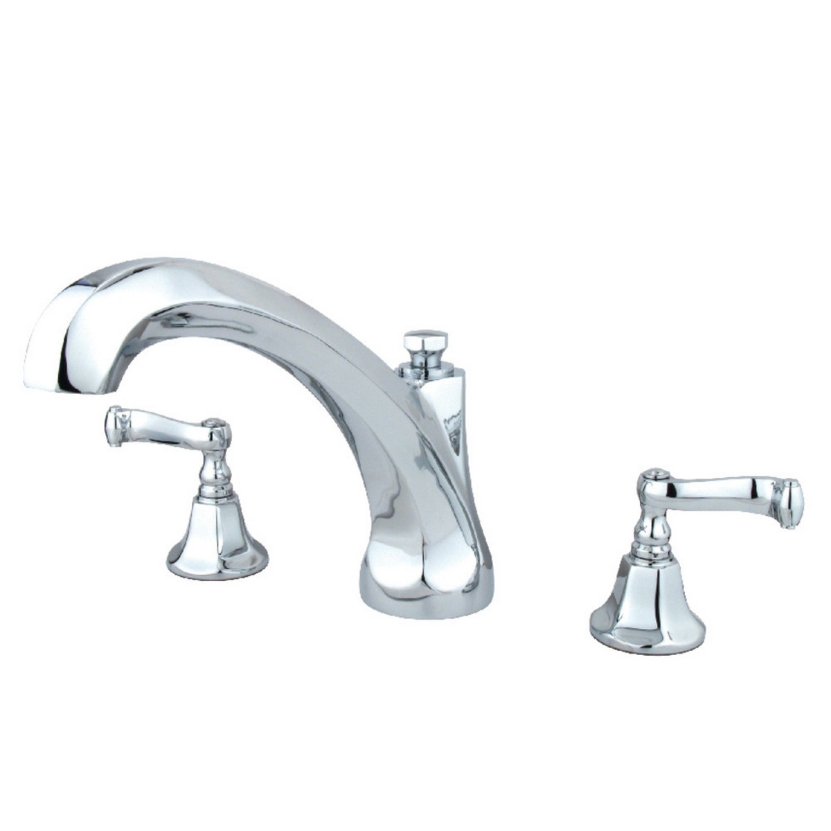 KINGSTON BRASS KS432FL 2 7/8 INCHTWO-HANDLE DECK MOUNT ROMAN TUB FAUCET