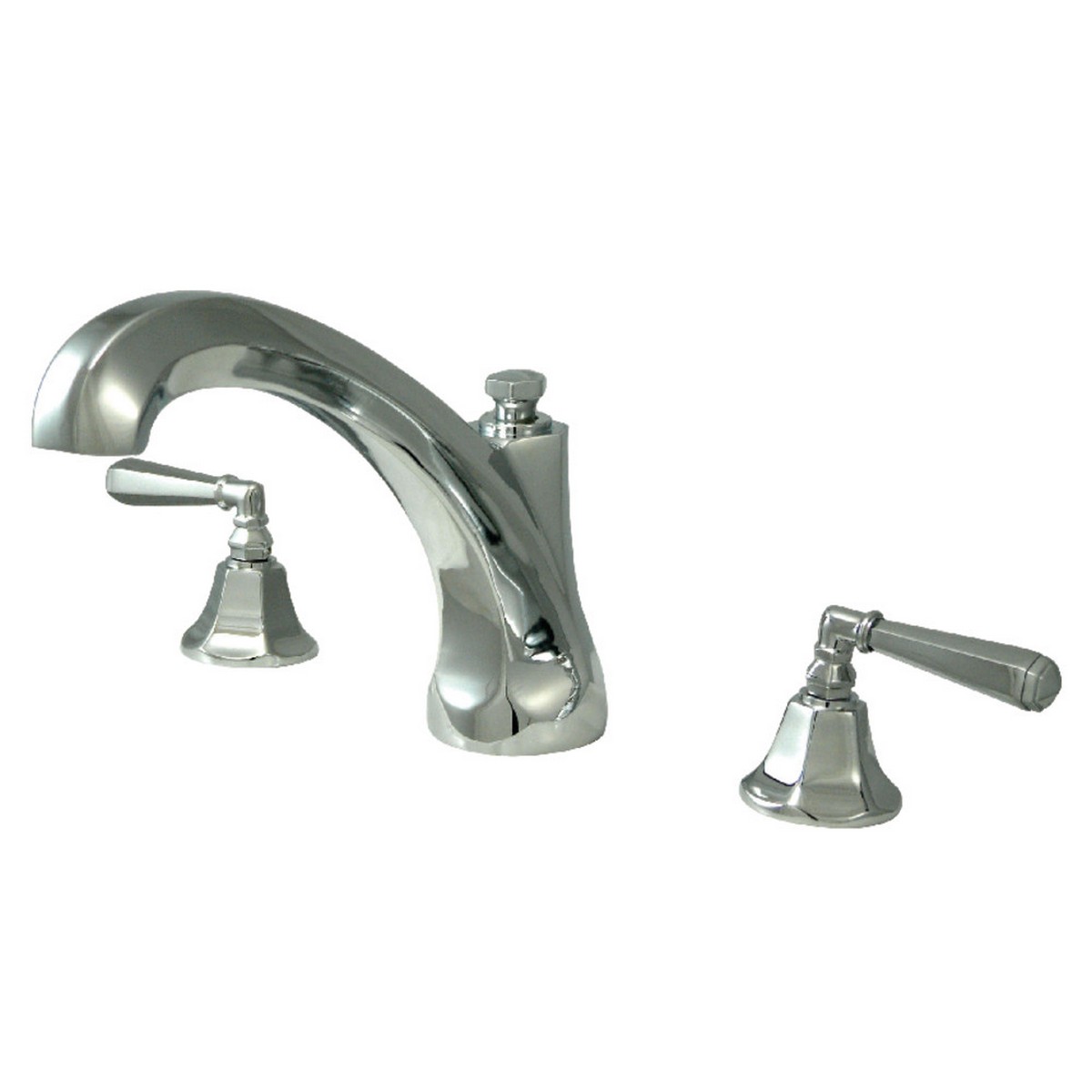 KINGSTON BRASS KS432HL ROMAN 2 7/8 INCH TWO-HANDLE DECK MOUNT ROMAN TUB FAUCET