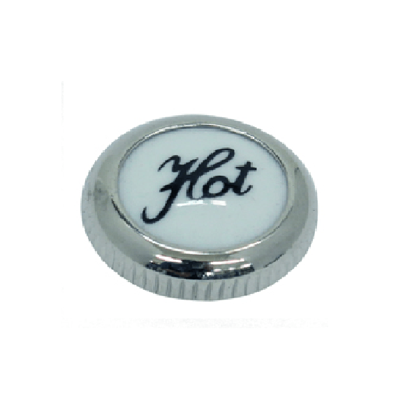 ROHL ZZ9386202 ARCANA PORCELAIN SCREW COVER CAP WITH "HOT" IN SCRIPT
