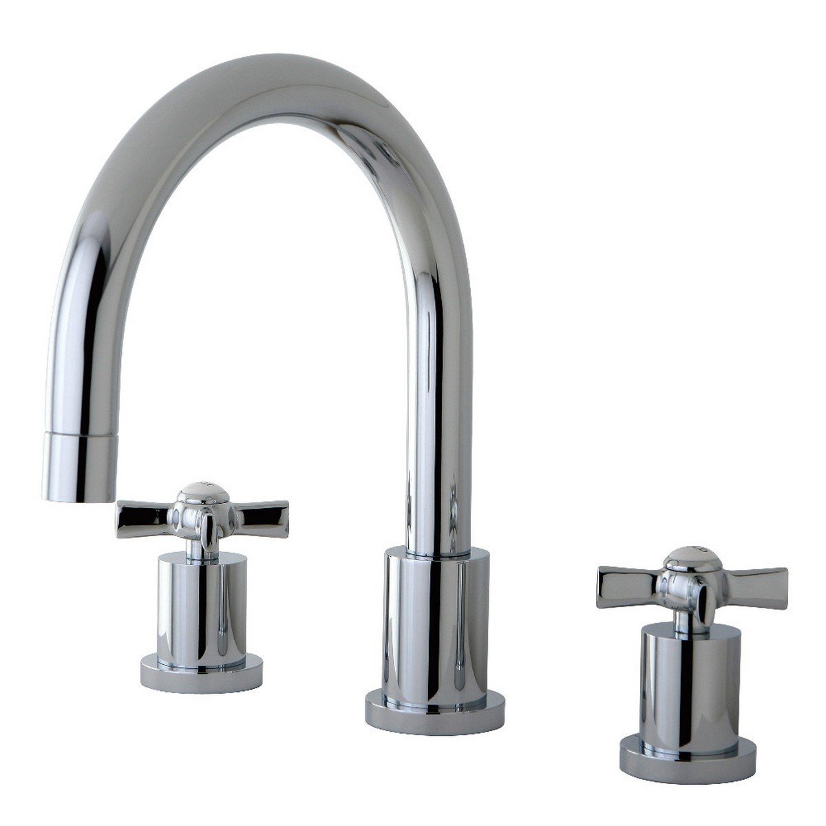 KINGSTON BRASS KS8321X MILLENNIUM 11 1/8 INCH TWO-HANDLE DECK MOUNT ROMAN TUB FAUCET