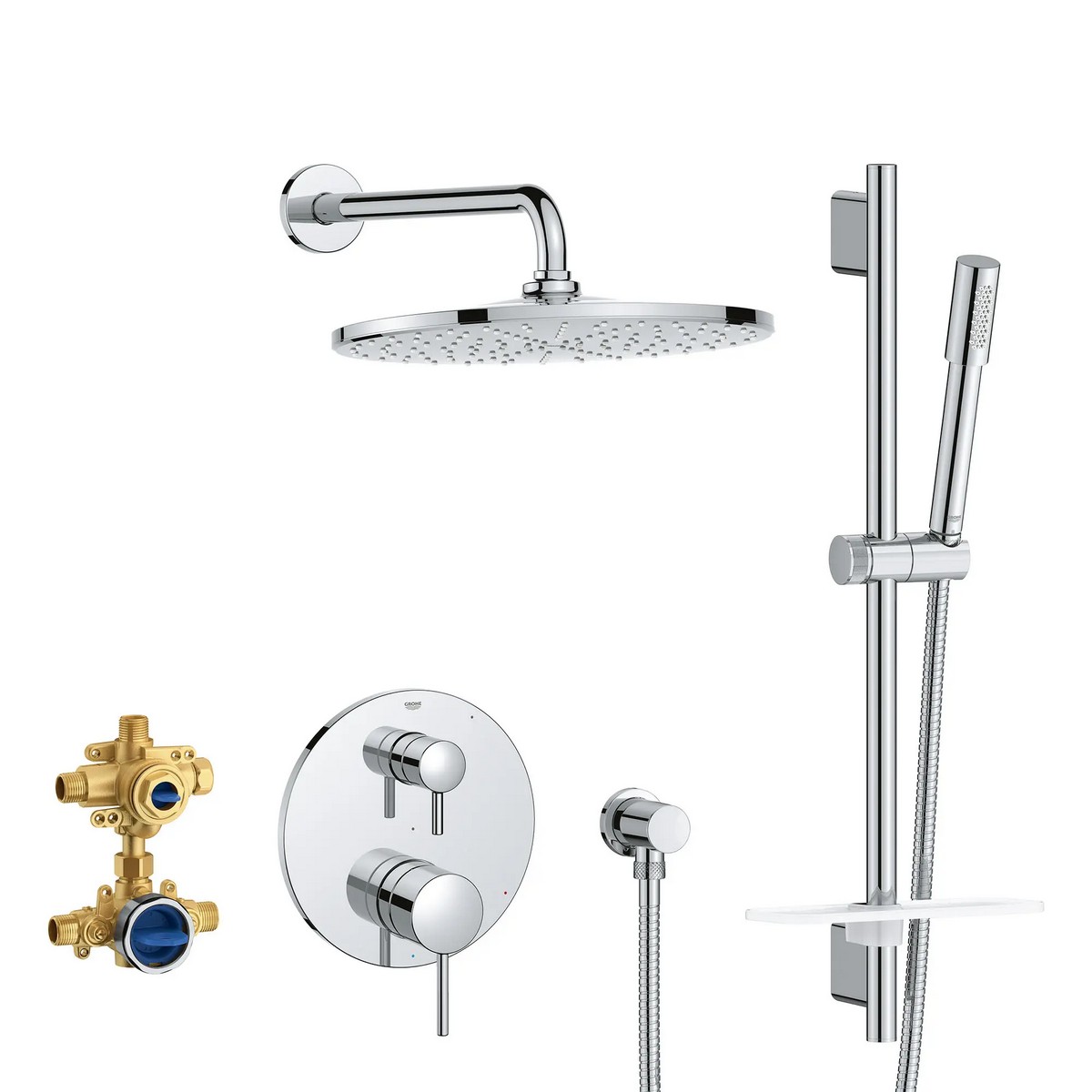Grohe 29429EN0 Cosmopolitan Shower System With Shower Head, Hand