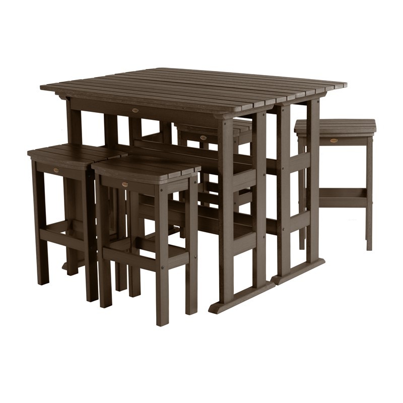 Highwood Usa AD-KITBALC201 Lehigh 6 Pieces Bar Height Balcony Set