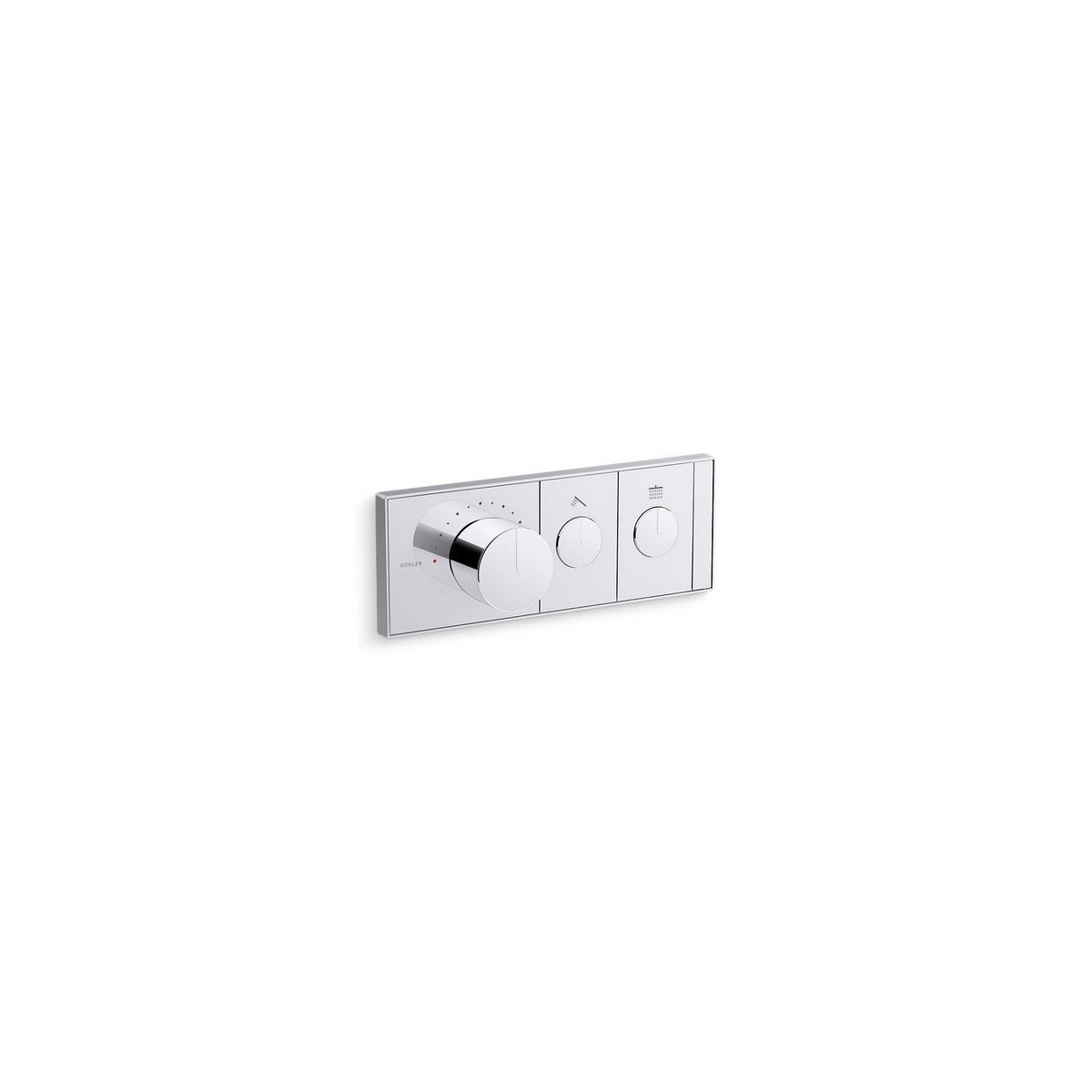 KOHLER K-26346 10 3/4 INCH TWO-OUTLET RECESSED MECHANICAL THERMOSTATIC VALVE CONTROL SHOWER TRIM