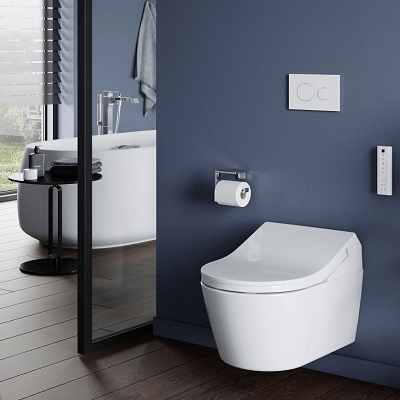 White-SS249 Cotton White TOTO SS249#01 SoftClose Seat Slim Square Non-Slamming Lid for SP Wall-Hung Toilet