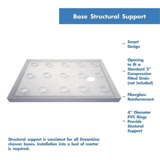 Slimline Black Shower Base Structural Support L