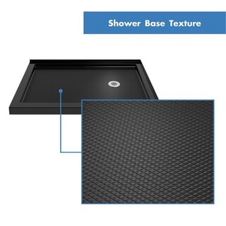 Black double threshold shower base R texture