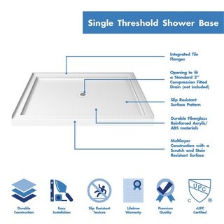 Single Threshold Shower Base Highlights