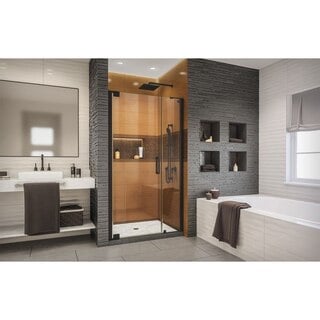 Elegance-LS Shower Door Satin Black