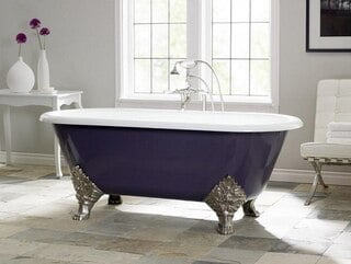 Custom painted bathtub exterior