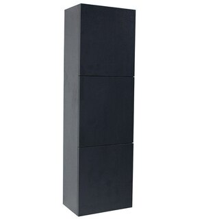 Fresca FST8090BW Black Bathroom Side Cabinet