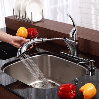 Kraus KBU11 Kitchen Sink Faucet and Soap Dispenser