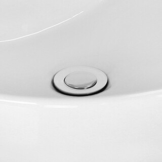 American Imaginations AI-888-13025 Round Undermount Sink Set in White with Single Hole CUPC Faucet and Drain