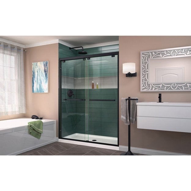 SHDR166076001 Encore 5660 W x 76 H Frameless Bypass Sliding Shower