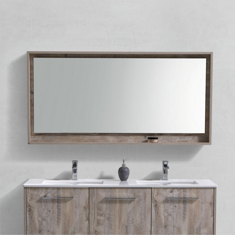 M 60 Inch Wide Mirror With Shelve In, 60 Vanity Mirror
