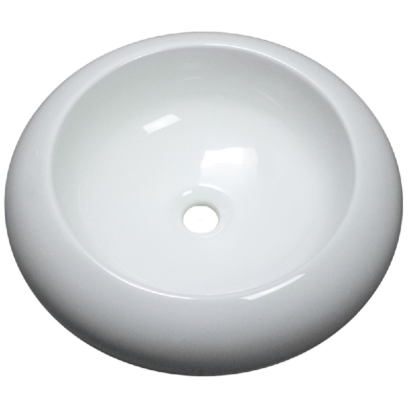 American Imaginations AI-28678 19 1/4 Inch Above Counter White Vessel for  Wall Mount Drilling