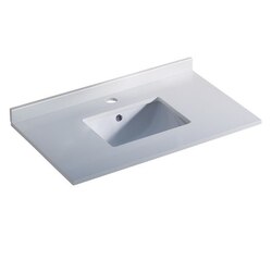 FRESCA FCT2036WH-U OXFORD 36 INCH WHITE COUNTERTOP WITH UNDERMOUNT SINK