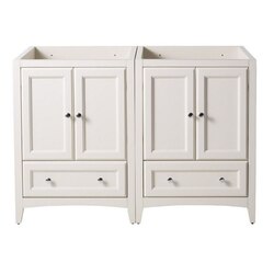 FRESCA FCB20-2424AW OXFORD 48 INCH ANTIQUE WHITE TRADITIONAL DOUBLE SINK BATHROOM CABINETS