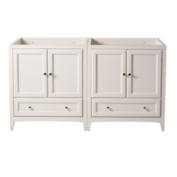 FRESCA FCB20-3636AW OXFORD 71 INCH ANTIQUE WHITE TRADITIONAL DOUBLE SINK BATHROOM CABINETS