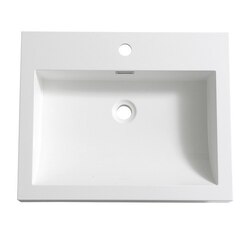 FRESCA FVS8006WH NANO 24 INCH WHITE INTEGRATED SINK WITH COUNTERTOP