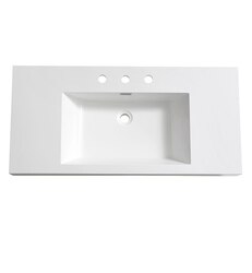 FRESCA FVS8010WH MEZZO 39 INCH WHITE INTEGRATED SINK WITH COUNTERTOP