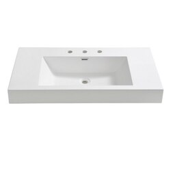 FRESCA FVS8090WH VISTA 36 INCH WHITE INTEGRATED SINK WITH COUNTERTOP