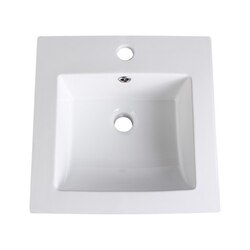 FRESCA FVS8118WH ALLIER 16 INCH WHITE INTEGRATED SINK WITH COUNTERTOP