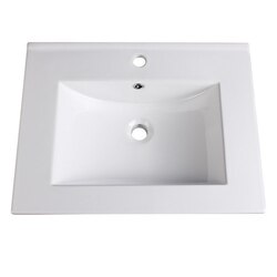 FRESCA FVS8125WH ALLIER 24 INCH WHITE INTEGRATED SINK WITH COUNTERTOP