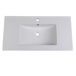 FRESCA FVS8136WH ALLIER 36 INCH WHITE INTEGRATED SINK WITH COUNTERTOP