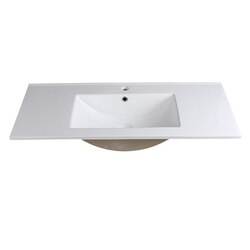 FRESCA FVS8140WH ALLIER 40 INCH WHITE COUNTERTOP WITH SINK