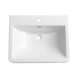 FRESCA FVS8525WH MILANO 26 INCH WHITE INTEGRATED SINK WITH COUNTERTOP