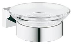 GROHE 40754001 ESSENTIALS CUBE SOAP DISH WITH HOLDER
