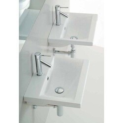 ALTHEA 30382-ONE HOLE CLEVER 20 INCH WHITE CERAMIC BATHROOM SINK - DESIGNER AND SELF RIMMING