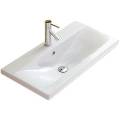 ALTHEA 30387-ONE HOLE CLEVER 39 INCH CERAMIC SINK - BEAUTIFUL - WHITE AND SELF RIMMING