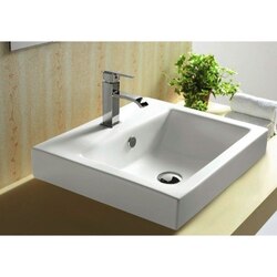 CARACALLA CA4034A-ONE HOLE CERAMICA 20 INCH WHITE CERAMIC SELF RIMMING OR WALL MOUNTED BATHROOM SINK