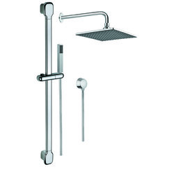 GEDY SUP1006 SUPERINOX SHOWER SYSTEM WITH HAND SHOWER WITH SLIDING RAIL, SHOWERHEAD, AND WATER CONNECTION IN CHROME