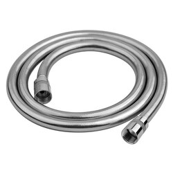 GEDY A011130 SUPERINOX FLEXIBLE 59 INCH HOSE IN PVC SILVER IN CHROME