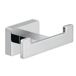 GEDY 4426-13 ATENA SQUARE CHROME WALL MOUNTED DOUBLE HOOK