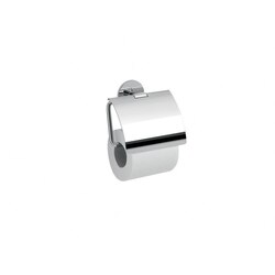 GEDY 3625-13 GEA WALL MOUNTED ADHESIVE CHROME TOILET PAPER HOLDER WITH COVER
