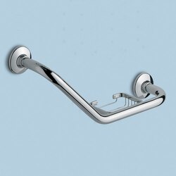 GEDY 2720 MANIGLIONI 19 INCH CHROME GRAB BAR WITH REVERSIBLE SOAP HOLDER