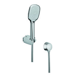 GEDY SUP1064 SUPERINOX CHROME HAND SHOWER WITH HOSE AND WATER CONNECTION