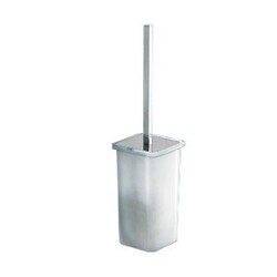 GEDY 5733-03-13 GLAMOUR WALL MOUNTED SQUARE WHITE GLASS TOILET BRUSH HOLDER
