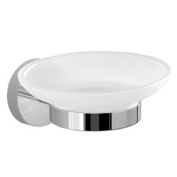 GEDY 2311-13 EROS FROSTED GLASS SOAP DISH WITH WALL MOUNT