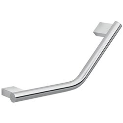 GEDY A222-13 CANARIE DECORATIVE ROUND CHROME 13 INCH WALL MOUNTED ANGLED GRAB BAR