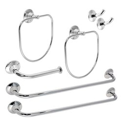 GEDY ASCOT1200 ASCOT WALL MOUNTED 7-PIECE CHROME BATHROOM ACCESSORY SET