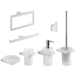 GEDY LZ1200 LANZAROTE 7 PIECE CHROME WALL MOUNTED ACCESSORY SET
