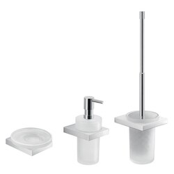 GEDY LZ233 LANZAROTE WALL MOUNTED CHROME BATHROOM ACCESSORY SET