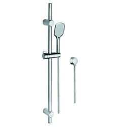 GEDY SUP1117 SUPERINOX POLISHED CHROME HAND SHOWER, WATER CONNECTION, AND SLIDING RAIL