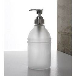 TOSCANALUCE 1563 RIVIERA ROUND FROSTED GLASS SOAP DISPENSER