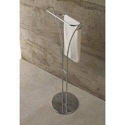 TOSCANALUCE 827 RIVIERA 14 INCH FREE STANDING POLISHED CHROME TOWEL STAND